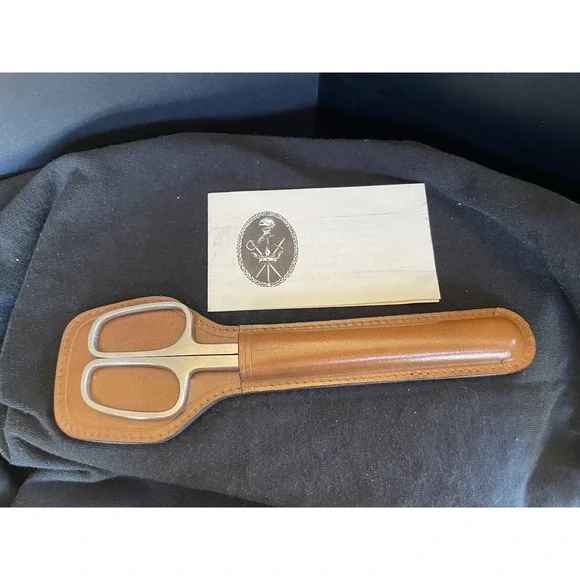 Vintage Library Set Scissors Italy Unique Handle Original Box Leaflet