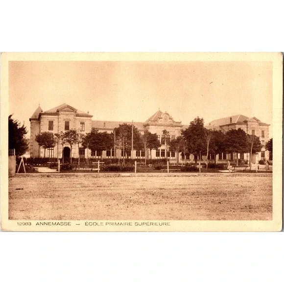 Vintage Annemasse Ecole Primaire Superieure France‎ Postcard 12983