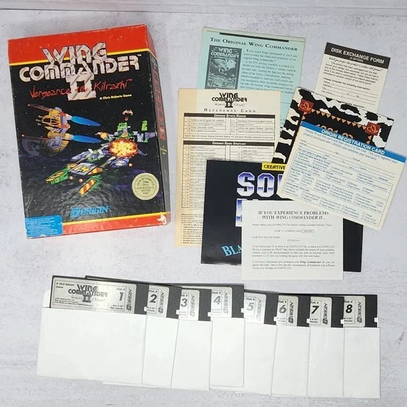 Wing Commander II Vengeance Of The Kilrathi 1991 Big Box PC IBM