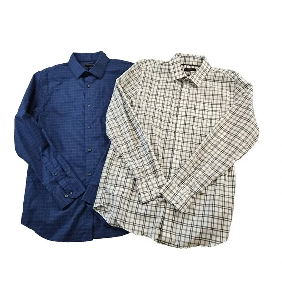Banana Republic Men's Slim‎ Fit Long Sleeve Button Down Shirt Large Lot Of 2