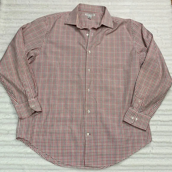 Banana Republic Men's Xlarge XL Plaid Button Down Shirt Cotton
