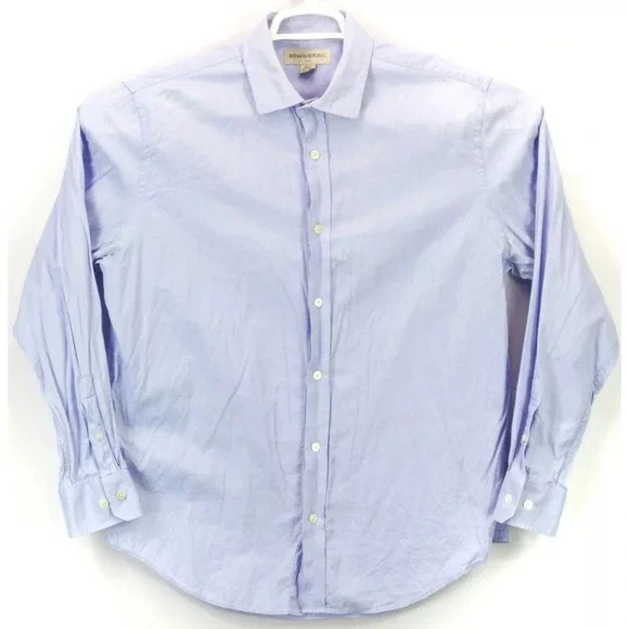 Banana Republic Men's Button Up LS Collared Shirt‎ Size Large Blue