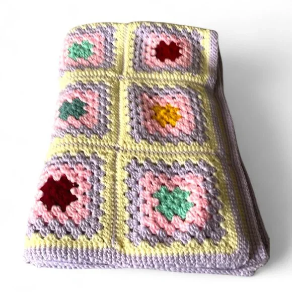 NWT Handmade Afgan Crochet Blanket Throw 55
