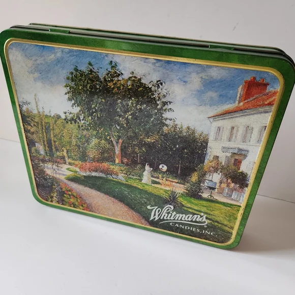 Hinged Vintage Whitman's Sampler Tin with Pissaro Graphics