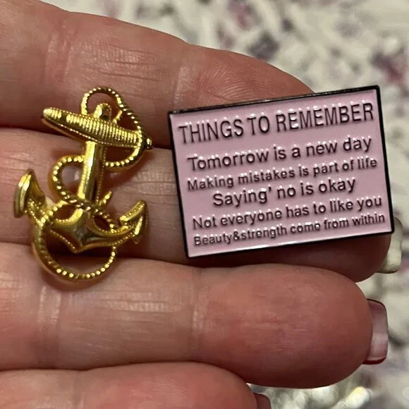 2 Lapel Jacket Pins plus Extra Backings
