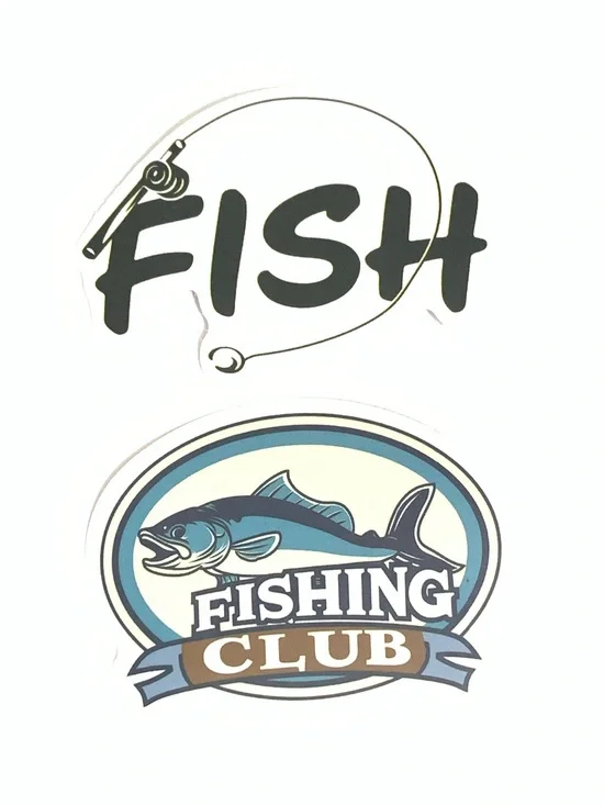 Fishing Sticker Set - 2 Piece