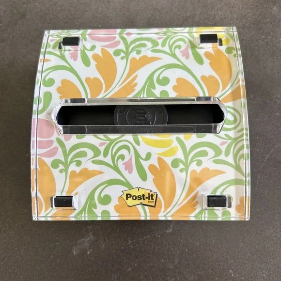 Post-it Notes Refillable Pop-Up Dispenser 3-D Floral Flowers Two Sided Design