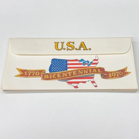 Vtg 1975 USA Bicentennial Envelopes Quality Park Products 1776-1976 Lot of 19