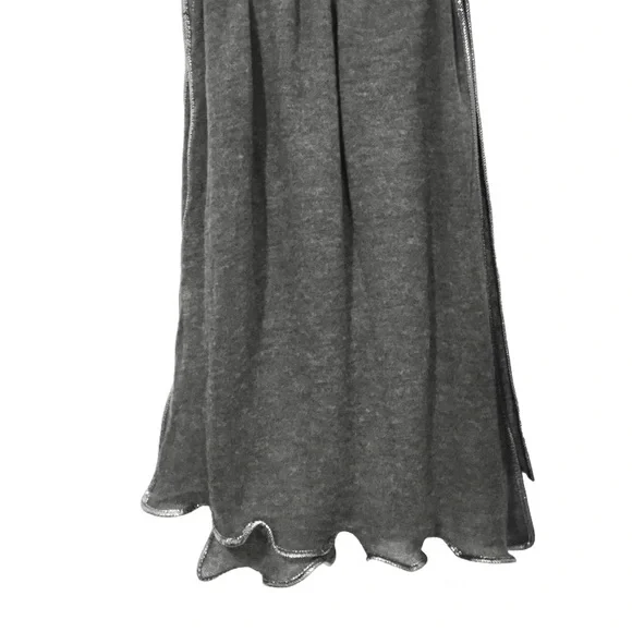 Knit Gray Scarf/ Wrap