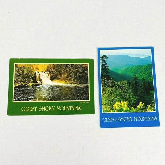 2 Vintage Great Smoky Mountains Postcard‎ Posted