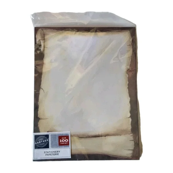 NEW Gartner Studios Burgandy Scroll Stationery Paper‎ 100 ct Item 70463 Sealed