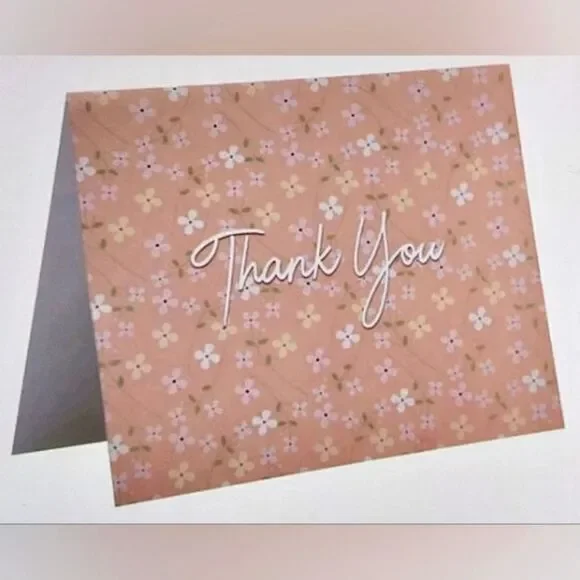 NWT Blank‎ Floral Thank You Cards- 144 Pack- 6 Designs