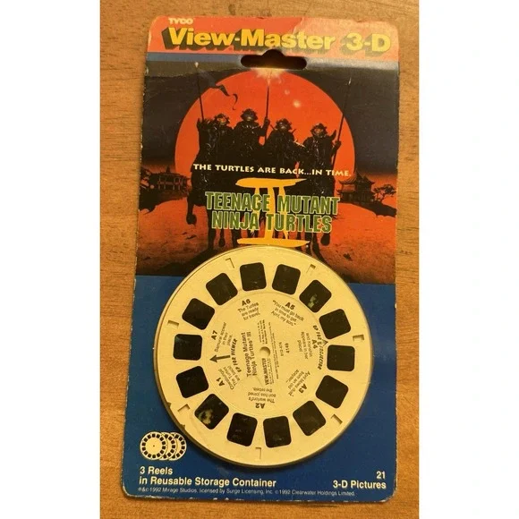 Vintage 1992 Viewmaster 3D TMNT TEENAGE MUTANT NINJA TURTLES‎ III- NEW