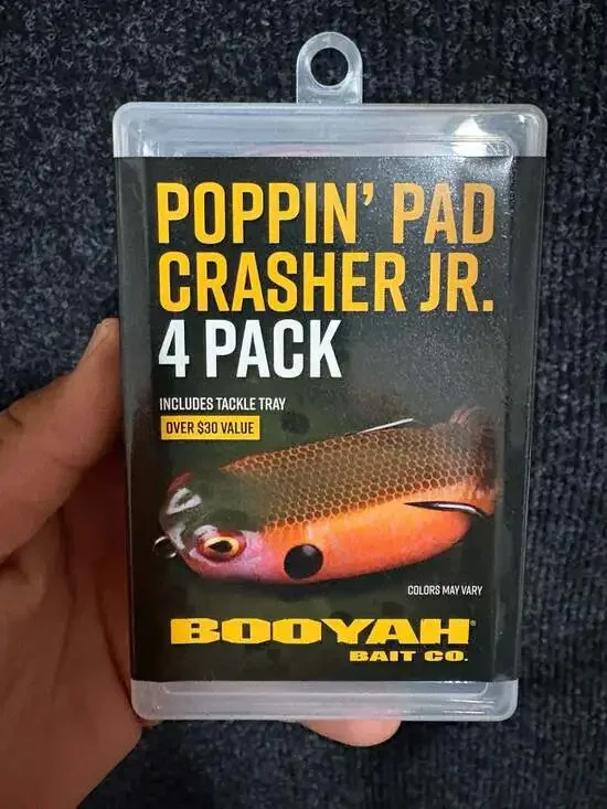 Booyah Poppin' Pad Crasher Jr. 4-Pack Fishing Lure Kit - Mayhem Assortment