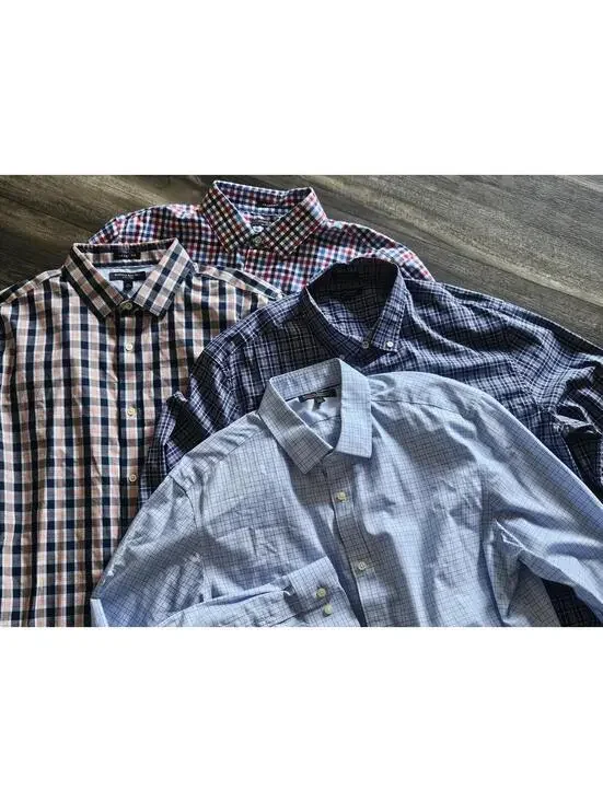 Lot of 4 Banana Republic Grant Fit / Slim Fit Button Down Shirts Size XL