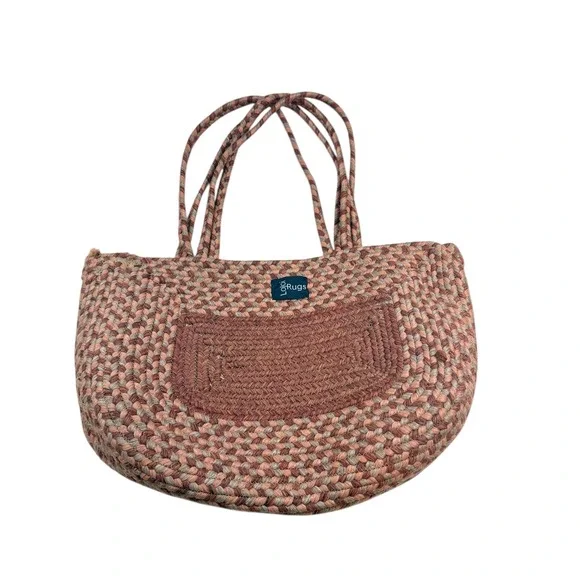 Lolo Rugs Braided Tote Bag Earth‎ Tones