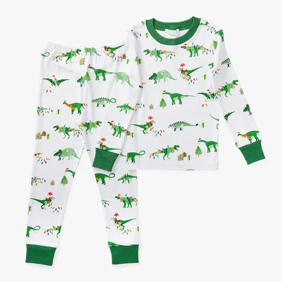 Christmas Dino Organic Cotton Pajama Set - PBK