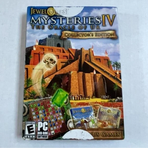Jewel Quest Mysteries IV The oRacle Of Ur PC DVD ROM Game E ESRB iWin Games