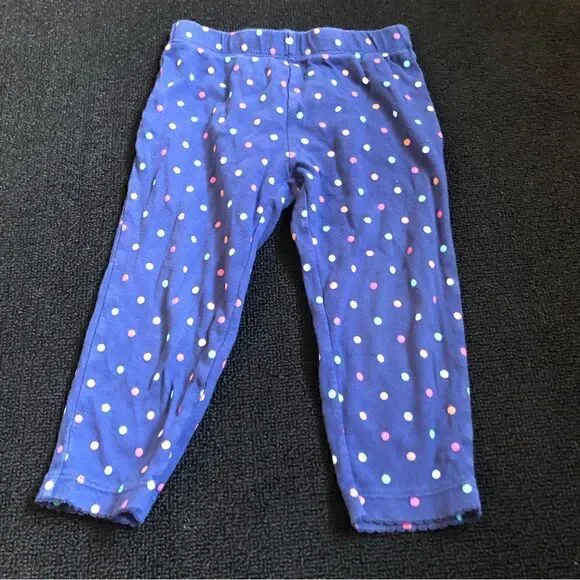 CARTER’S blue polka dots cupcake print pants pjs bottom size 24 months cotton