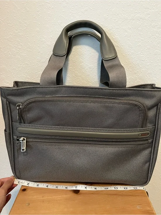 TUMI Gray Ballistic Nylon Laptop Tote Business Briefcase Work Bag