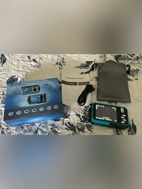 Waterproof Digital Camera in Teal and Black