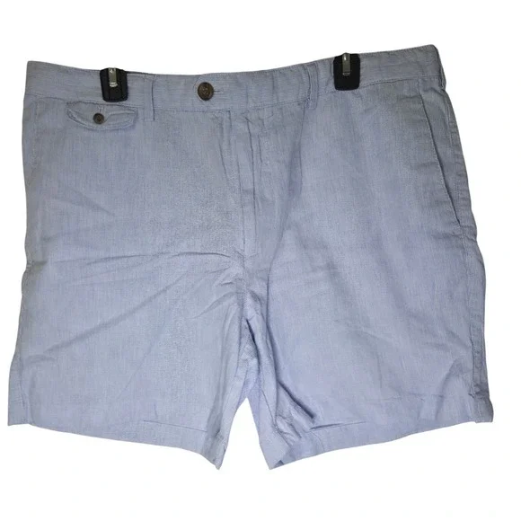 Banana Republic Mens 38 Blue White Striped Linen Blend Chino Shorts 878260-00-1