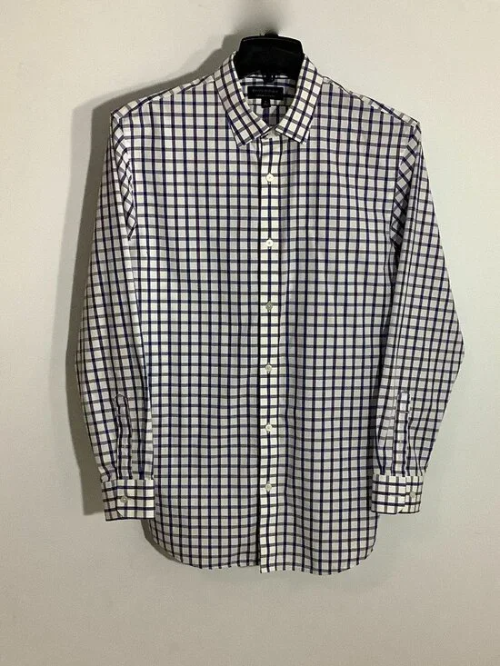 Long Sleeve Button Banana Republic Classic Fit Large Mens Dress Shirt No-iron