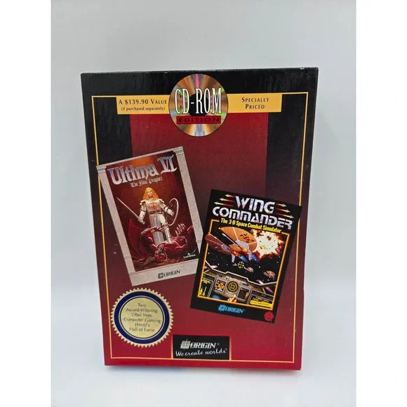Wing‎ Commander & Ultima VI False Prophet Origin Big Box PC CD-ROM Bundle Vntg