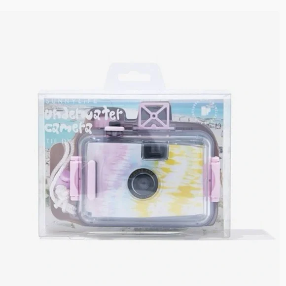 Sunnylife Pink and Yellow Underwater Camera Compact and Waterproof