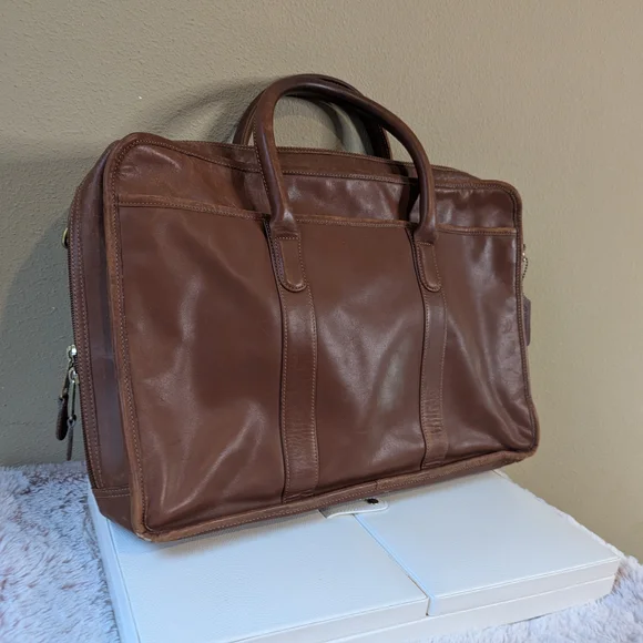 Coach Brown Leather Briefcase