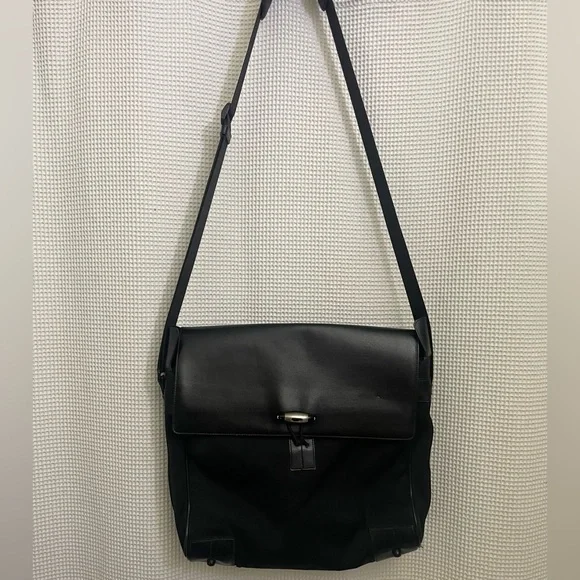 MONTBLANC leather crossbody bag made in italy