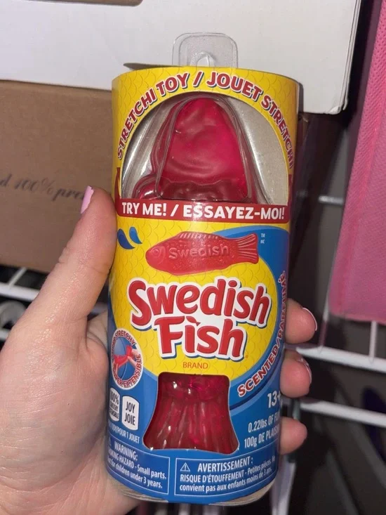 New in box: Swedish fish scented squishy toy