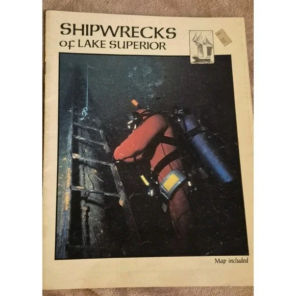 Shipwrecks of Lake Superior 1983 Booklet w/ Fold-Out Map