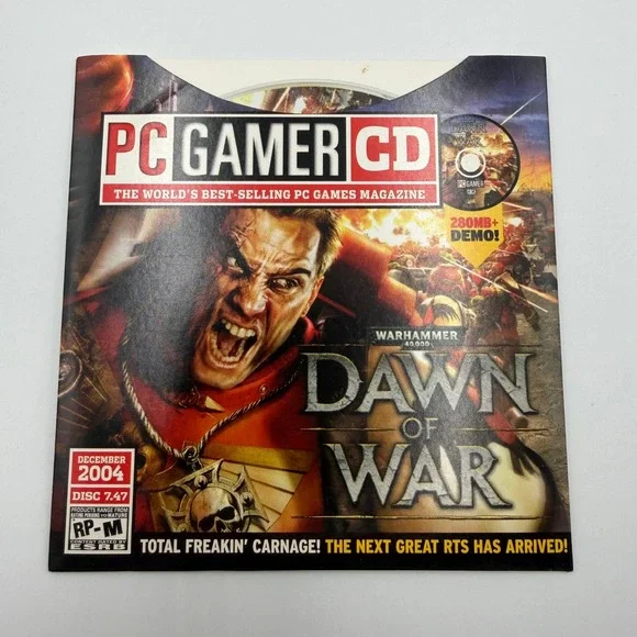 PC Gamer CD December 2004 Disc 7.47 Warhammer 40000 Dawn of War Demo Insert