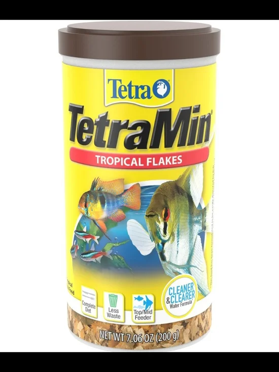 TetraMin Tropical Flakes 🐠 Fish Food, 7.06-oz jar