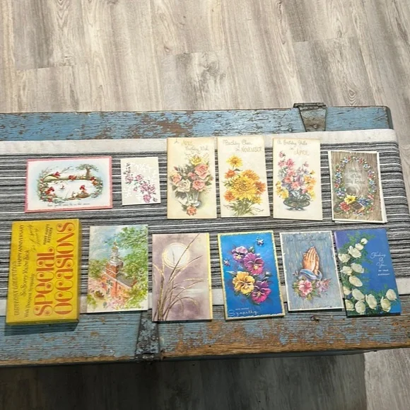 Set of Vintage Greeting Cards Variety of Occasions