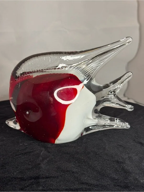 Vintage Murano-style Glass Fish paperweight