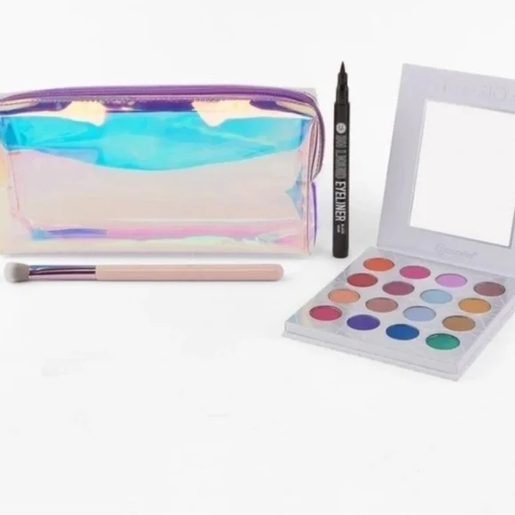 BH Holographic Makeup Set with Eyeshadow Palette and Eyeliner, Eyeshadow Brush