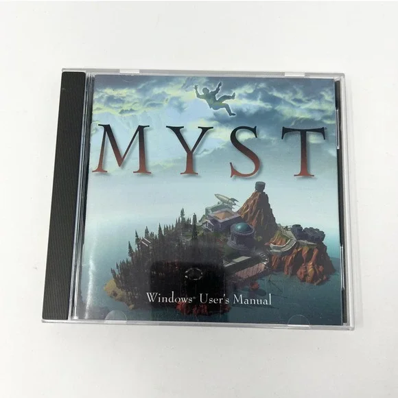 Myst PC Game Windows 1996 Vintage CD-ROM‎ Broderbund Cyan Jewel Case Manual