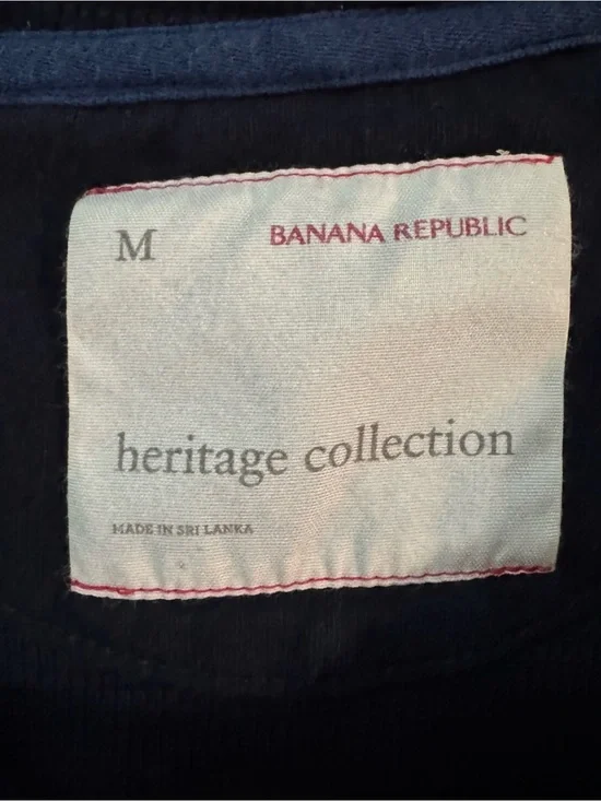 Banana Republic Men's Heritage Collection Navy Slub Waffle Knit Hooded Henley M