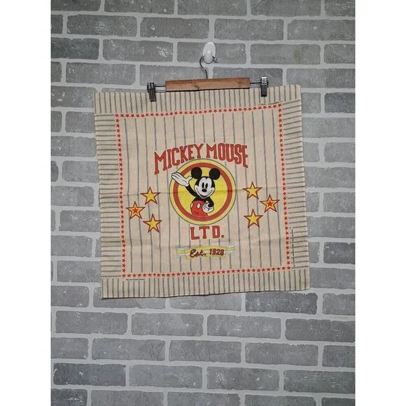 Disney Mickey Mouse LTD Stars & Stripes Retro Bandana‎ Scarf 22 X 22 Inch
