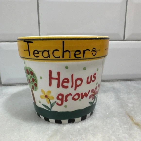 Teachers Help Is Grow Flower‎ Pot OLA001