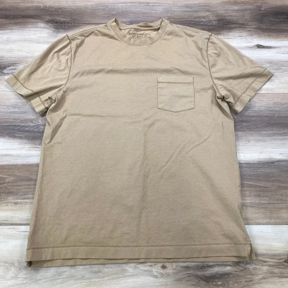 Banana Republic Pocket Tee Mens M Minimalist Supima Cotton Tan Khaki Classic Tee