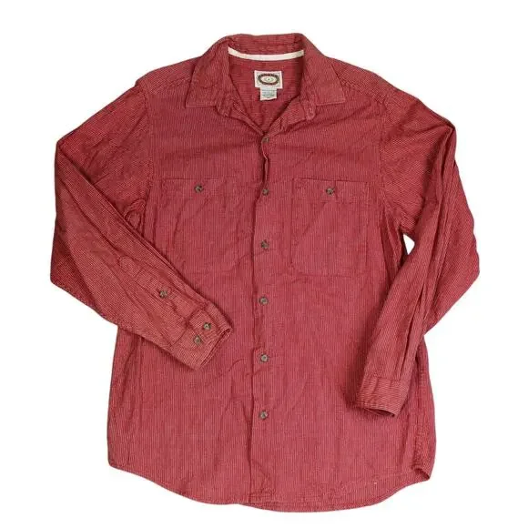 Vintage Banana Republic Shirt Mens Medium Red Mill Valley 80s 90s USA Safari