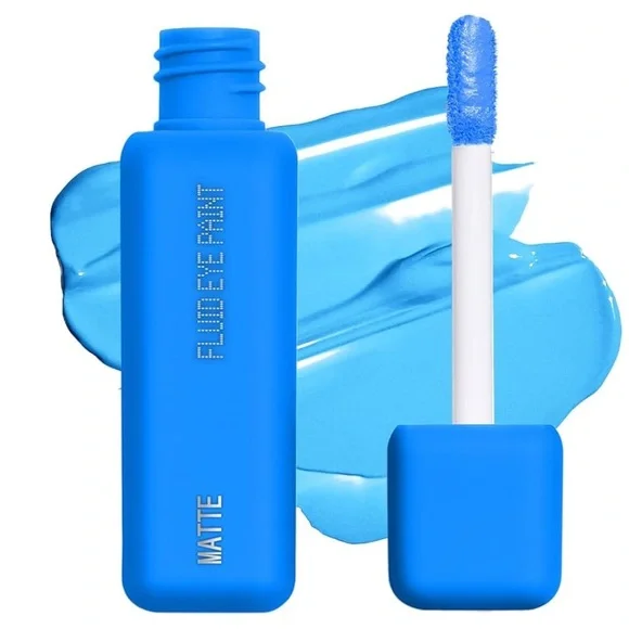 about-face Matte Eye Paint High-Pigment Liquid Eyeshadow Bright Blue Monday