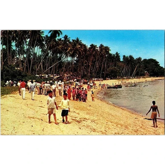 Vintage Malay Festival Seaside Postcard Tanjong Kling Malacca‎