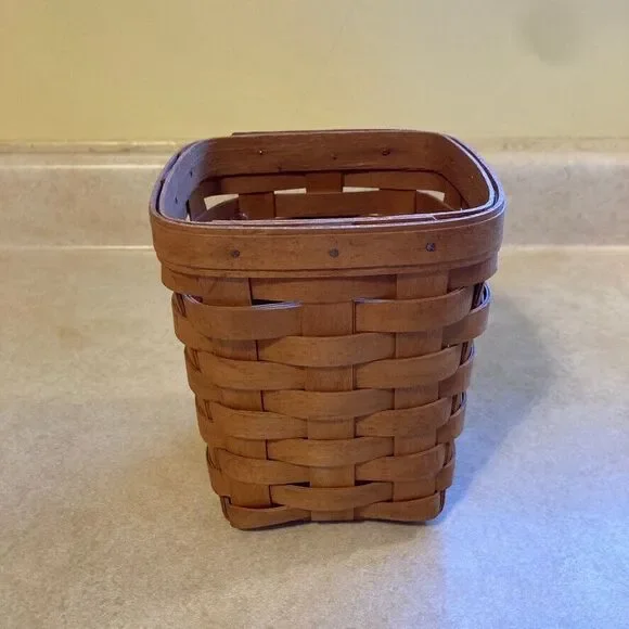 Longaberger Small Spoon Basket 1992 5x5x5.5 Handwoven in USA‎
