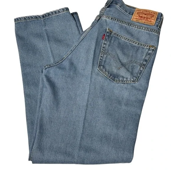 Levi's 550‎ Relaxed Fir Light Blue Straight Jeans 34 x 32
