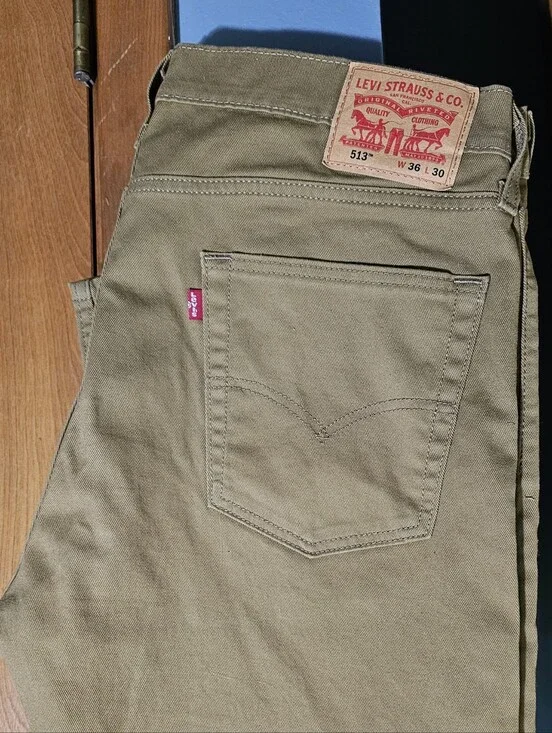 Levi's Tan Khaki Jeans with Red Patch