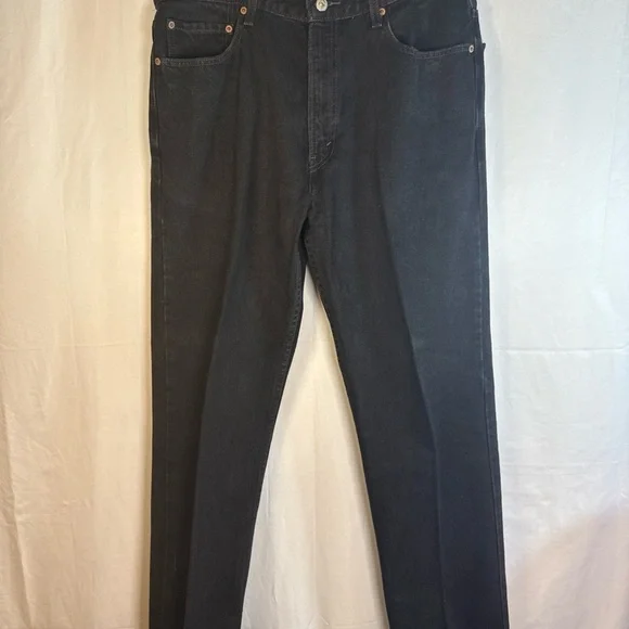 Levi's Men's Black Denim 505 Straight Jeans 36x32 Preowned